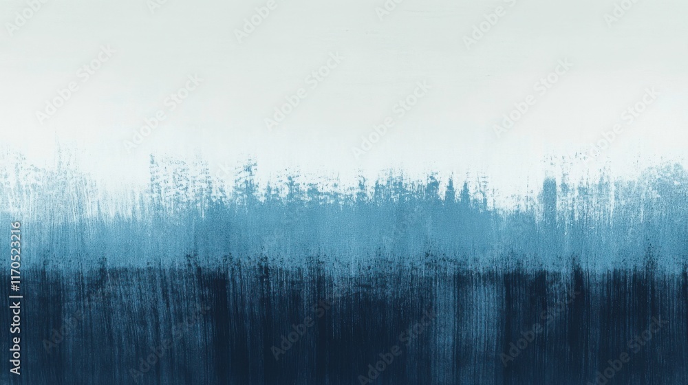 Fototapeta premium Scratched and aged steel texture with a gradual fade from deep blue to light hues in an industrial setting