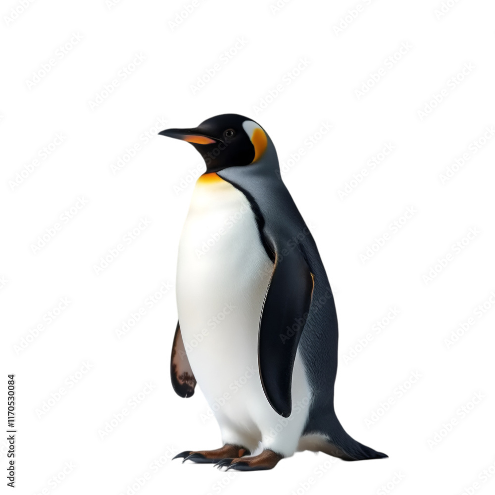 Fototapeta premium A penguin standing in the snow.