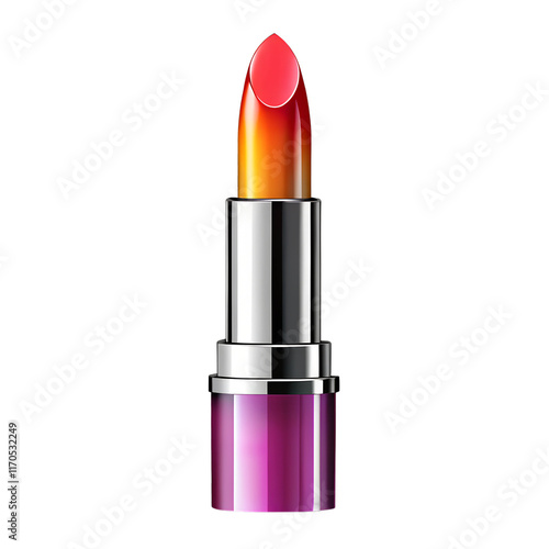 Colorful lipstick isolated on transparent background photo