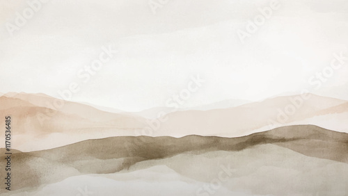 Abstract watercolor aesthetic horizontal background. Hand drawn vector splatter texture. Brush stroked painting pastel color watercolour