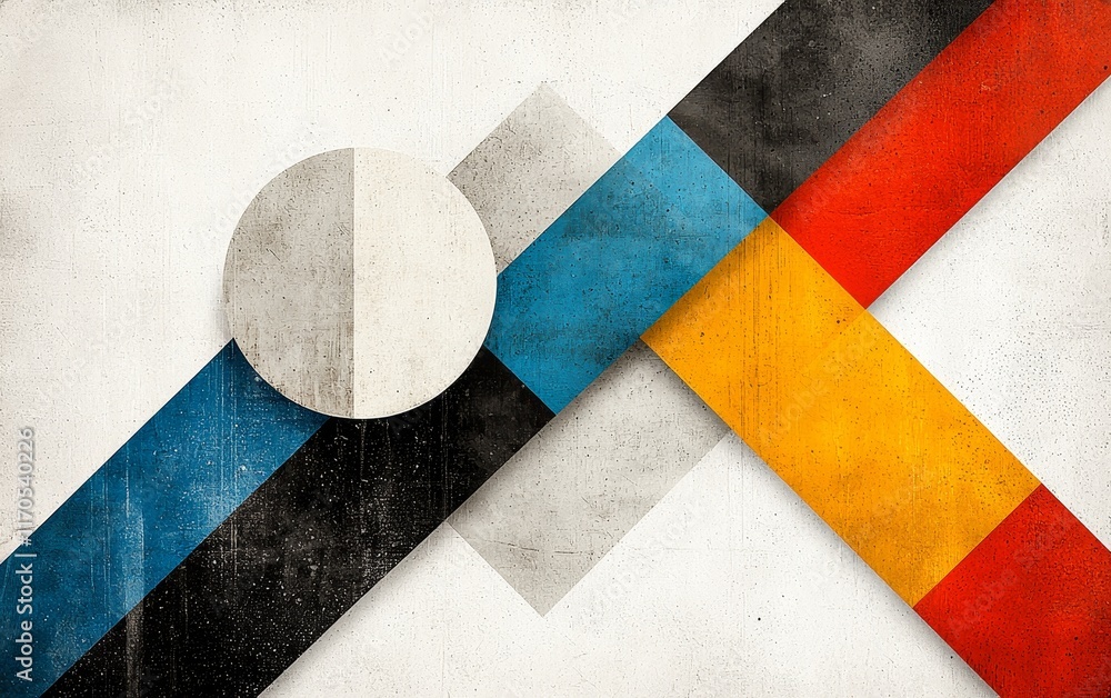 Fototapeta premium Abstract Geometric Design Colorful Stripes Shapes and Textures