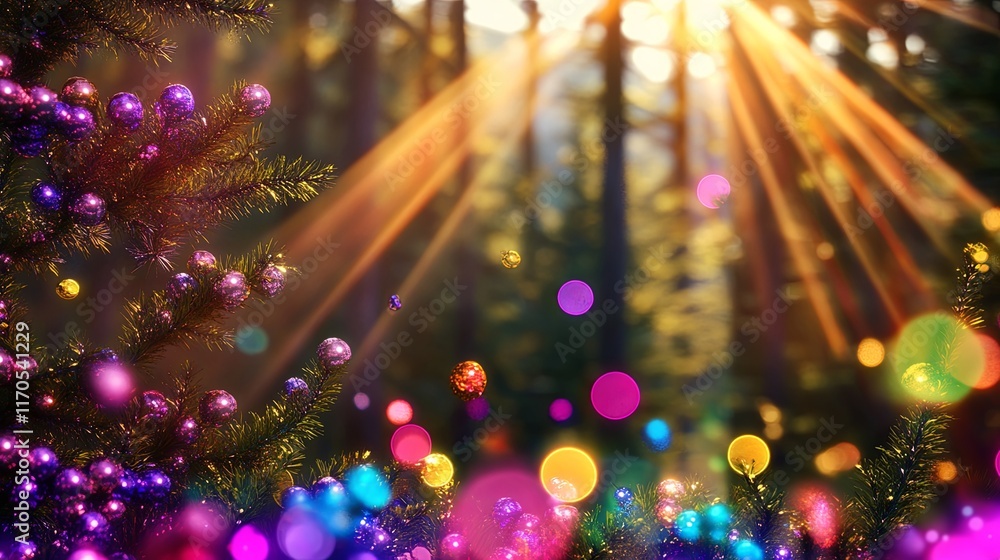 Fototapeta premium Dreamy Impressionistic Forest Scene with Soft Light