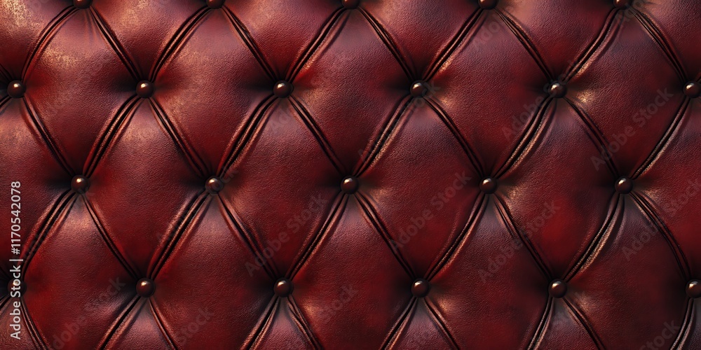 Fototapeta premium Close-Up of Luxurious Red Leather Texture with Natural Grain and Folds