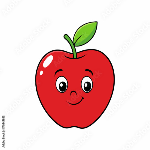 Wallpaper Mural Fresh Apple with White Background  Torontodigital.ca