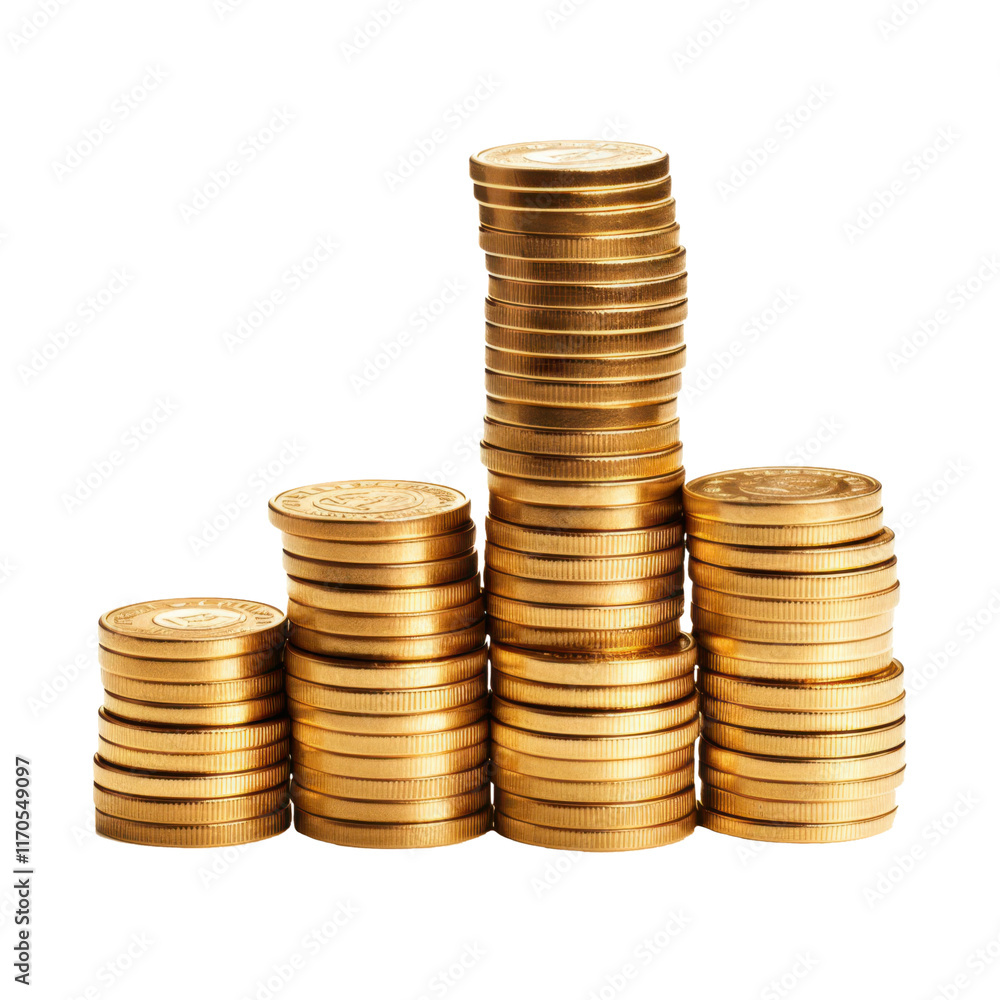 stack of golden money coins isolated on white or transparent png stack of golden money coins isolated on white or transparent png