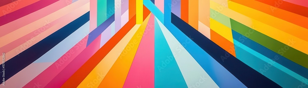 Bright zigzag geometric art, detailed symmetry, and high saturation to evoke modern vibrancy Bright zigzag geometric art, detailed symmetry, and high saturation to evoke modern vibrancy