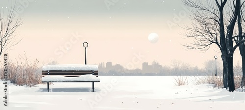 Wallpaper Mural The Lonely Bench, Seasonal Affective Disorder SAD Torontodigital.ca