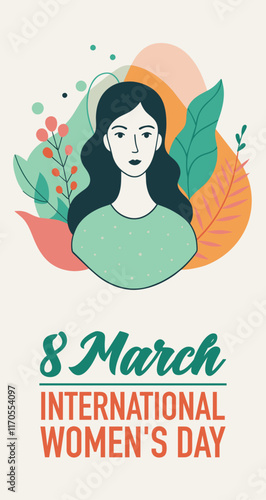 International women's day, happy women's day, mother's day, girls and mom national day for all women's. flyer and poster, wall art, pub, icon and logo graphic text with typography
