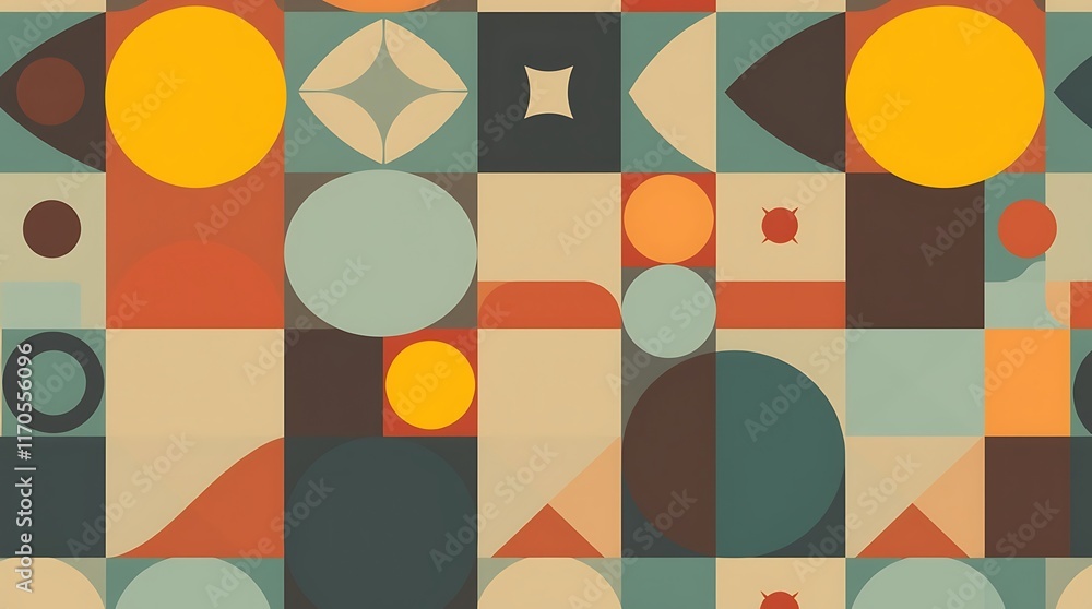 Mid Century Modern Geometric Pattern Mid Century Modern Geometric Pattern