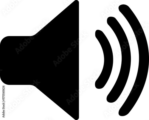Volume icon.Speaker icon set. volume icon vector. loudspeaker icon vector. Mute and unmute volume sound.Audio speaker volume on line art icon for apps and websites.Black volume sound icons.