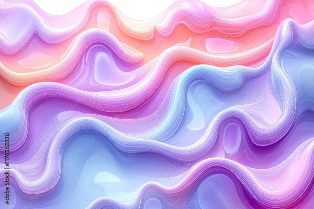 Colorful Abstract Fluid Shapes Smooth Background Waves