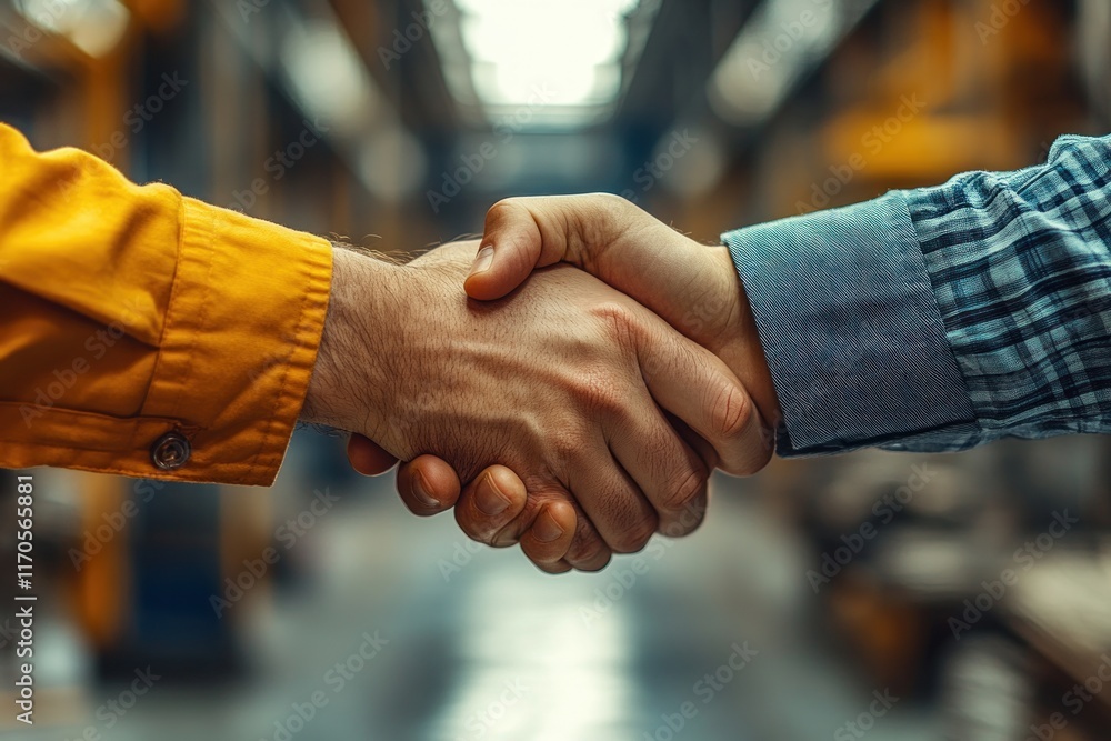 Handshake between Workers Teamwork Collaboration Construction Craftsman Safety Support Engineering Handshake between Workers Teamwork Collaboration Construction Craftsman Safety Support Engineering