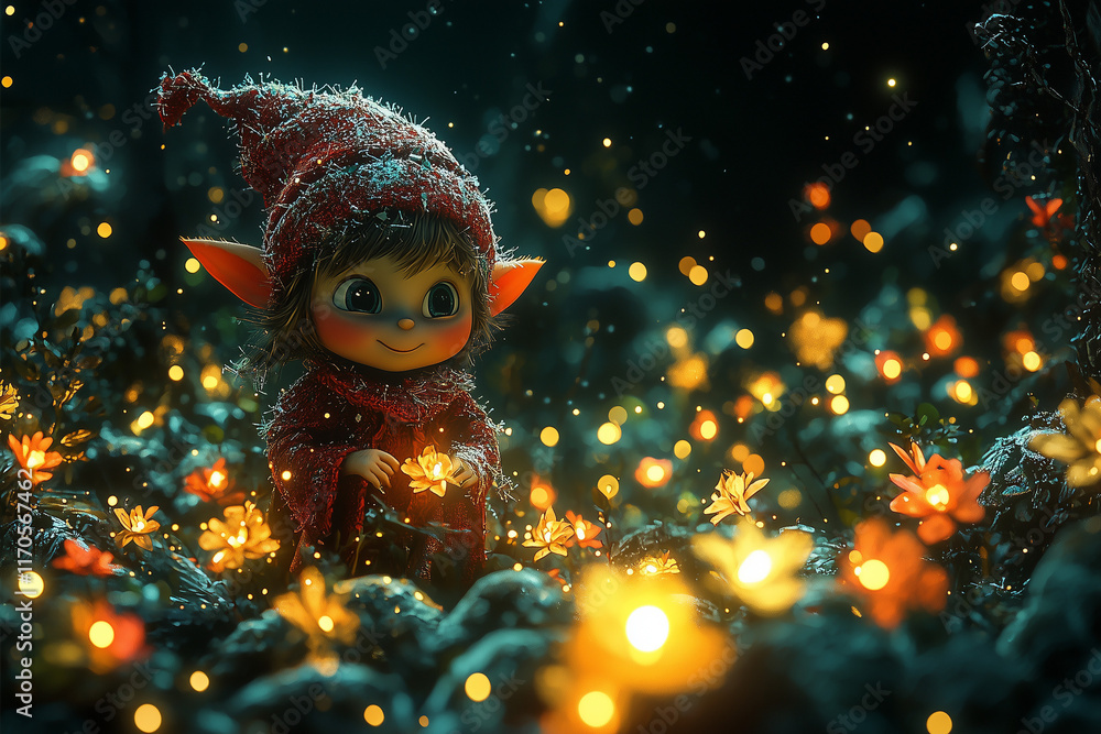 A cute and happy pixie A cute and happy pixie