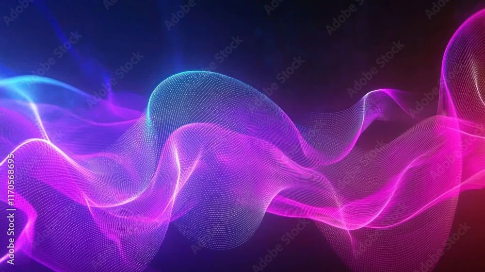 Abstract Purple Pink Neon Light Wave Flow Design Abstract Purple Pink Neon Light Wave Flow Design