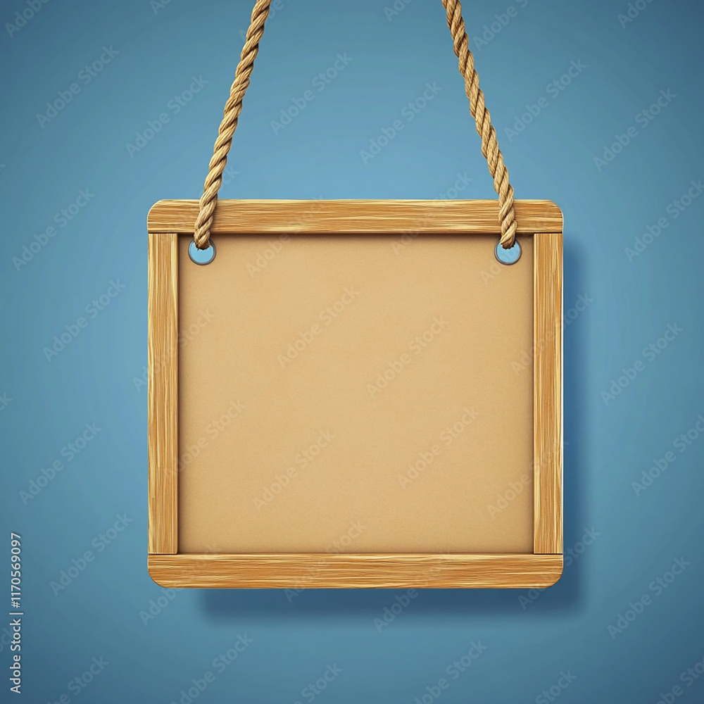 Blank signboard hanging on the wall Blank signboard hanging on the wall