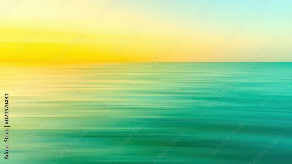 Obraz premium a close up of a body of water with a yellow and blue sky
