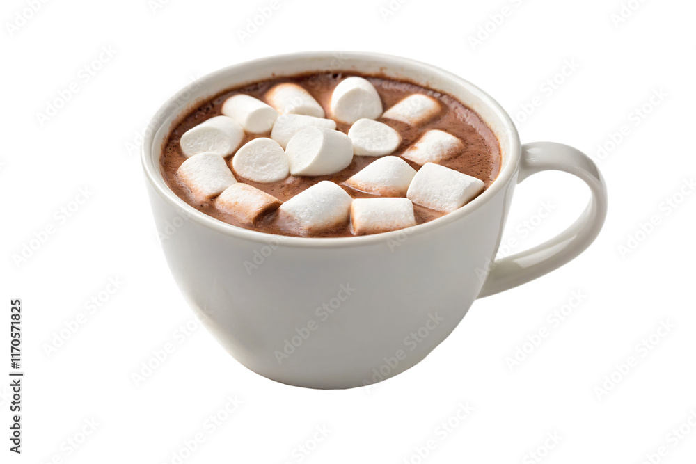 cup of chocolate with marshmallows isolated on white cup of chocolate with marshmallows isolated on white