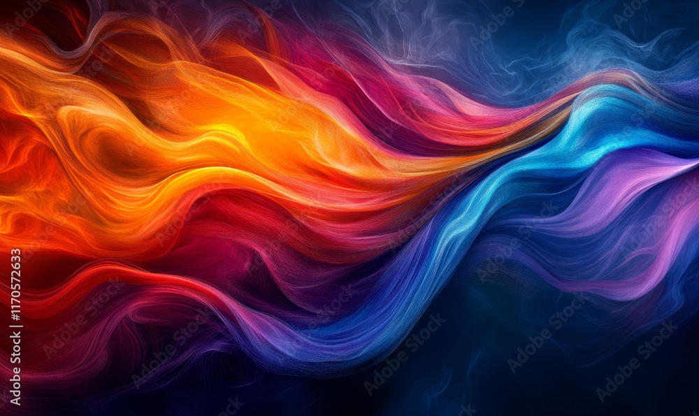 Beauty and Creativity Concept Design with Abstract Flow, Generative AI Beauty and Creativity Concept Design with Abstract Flow, Generative AI