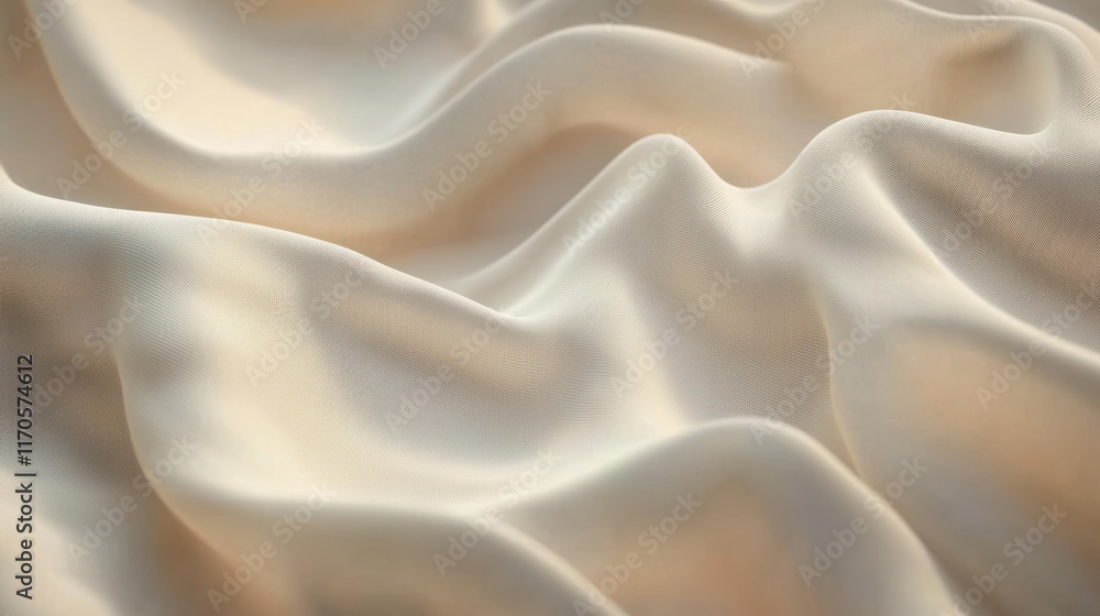 Soft Beige Fabric Draped in Gentle Waves Soft Beige Fabric Draped in Gentle Waves