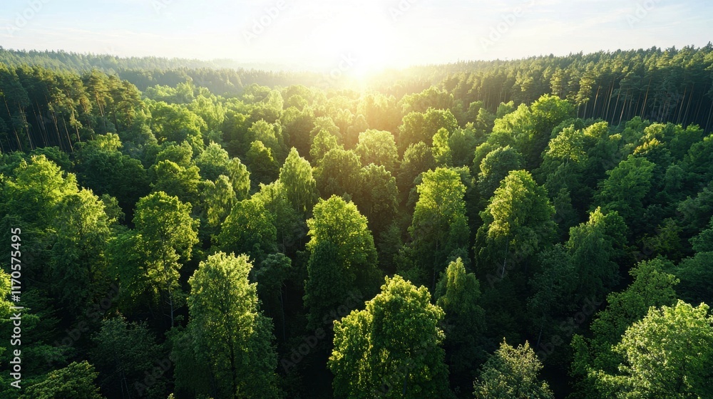 A vibrant forest scene bathed in sunlight, showcasing lush greenery and a serene atmosphere. A vibrant forest scene bathed in sunlight, showcasing lush greenery and a serene atmosphere.