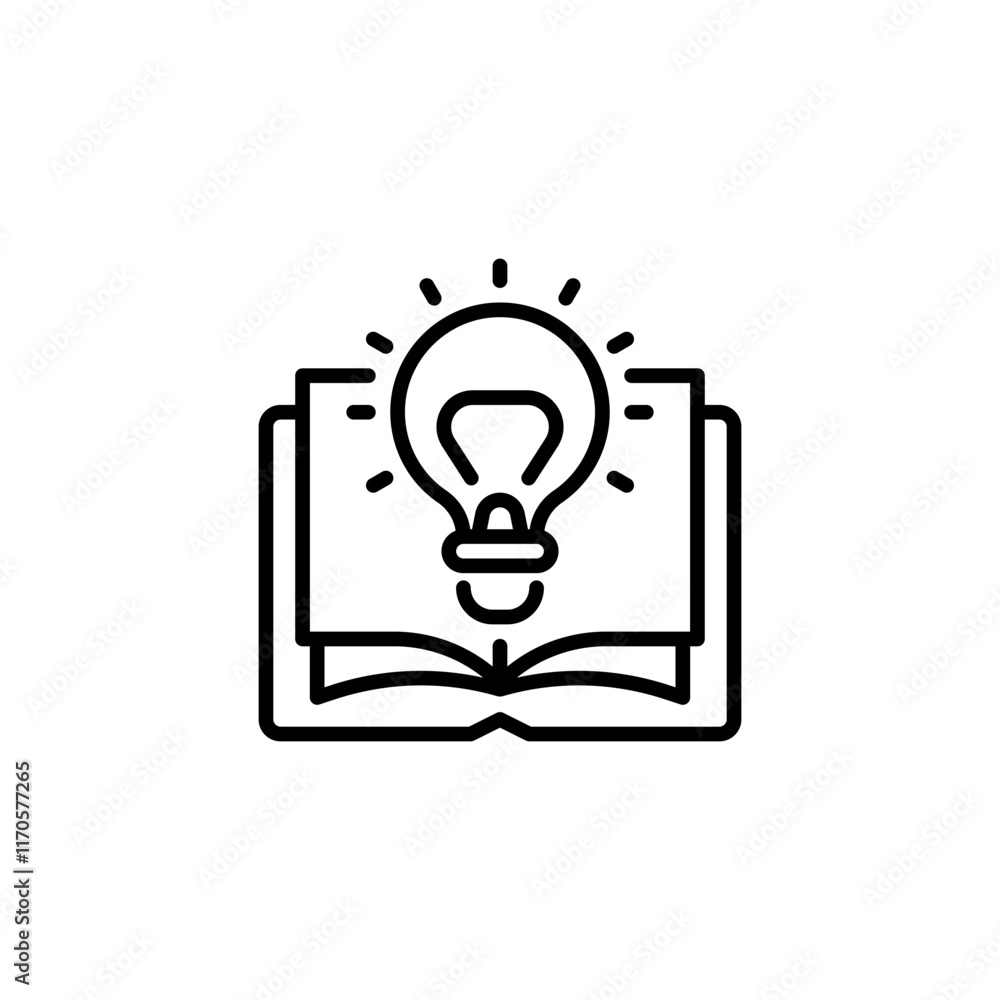 Open Book Line Icon. linear style sign for mobile concept and web design. Outline vector icon.