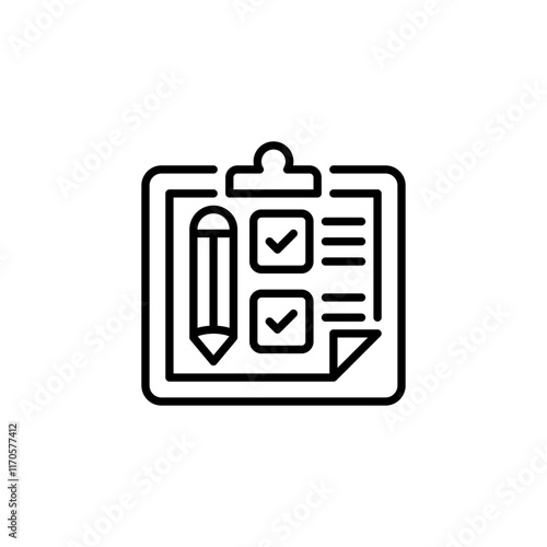 Checklist Improvement Line Icon. linear style sign for mobile concept and web design. Outline vector icon.