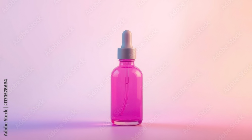Pink Dropper Bottle on a Pink Background, Emphasizing Color Harmony and Elegance Wallpaper Background Pink Dropper Bottle on a Pink Background, Emphasizing Color Harmony and Elegance Wallpaper Background