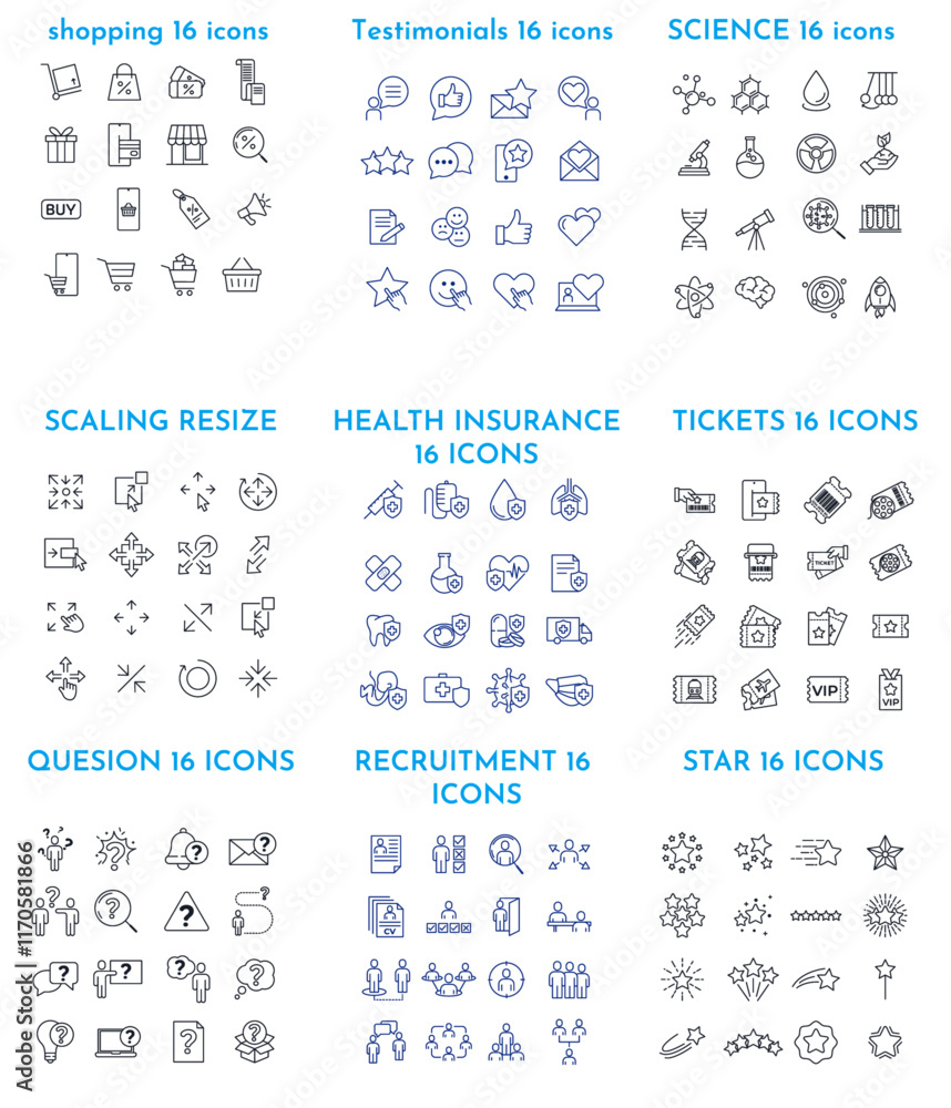 Versatile Icon Illustrations: Science, Testimonials, Scaling, Health, Tickets, Questions, Recruitment, Statistics, and Health Insurance – AI, EPS, and Vector Formats Versatile Icon Illustrations: Science, Testimonials, Scaling, Health, Tickets, Questions, Recruitment, Statistics, and Health Insurance – AI, EPS, and Vector Formats