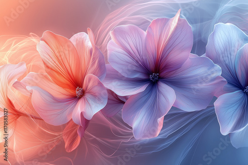Colored and soft flower background