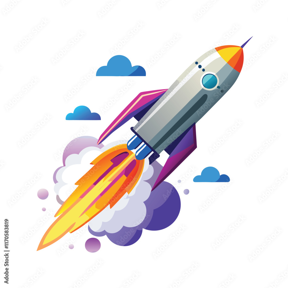 Retro futuristic elements concept illustration Retro futuristic elements concept illustration