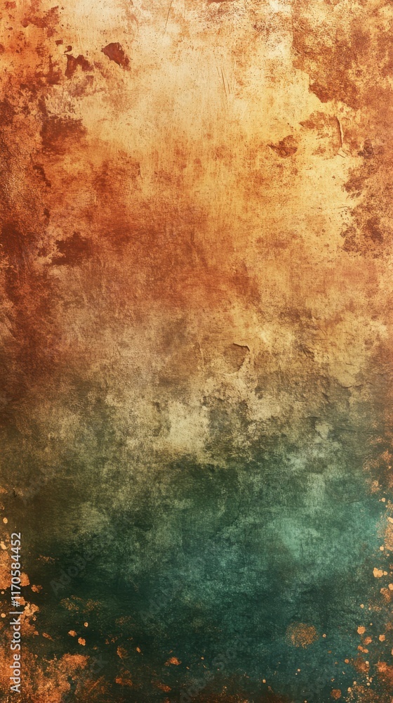 Obraz premium Earthy bokeh tones blend copper gold and forest hues creating a serene abstract backdrop