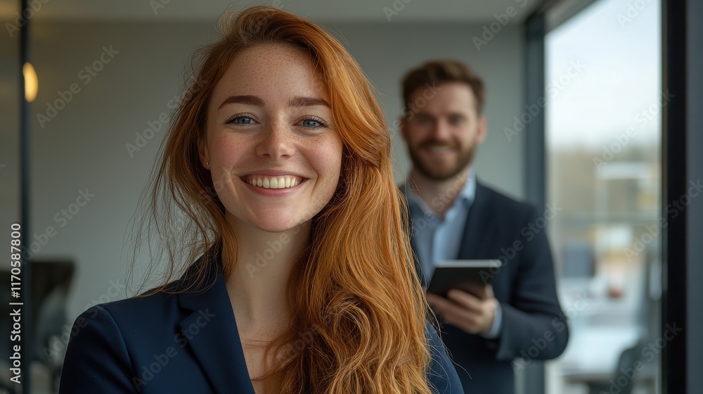 Professional team engaging in collaborative work in a modern office setting during daytime