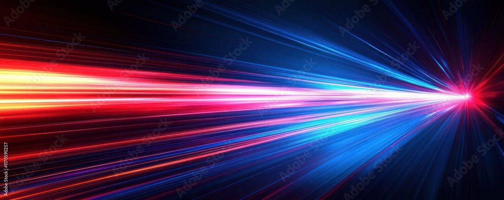 Dynamic Abstract Light Trails Speed Motion Artwork