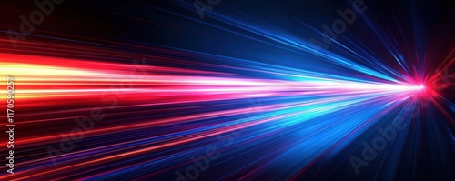 Plakat Dynamic Abstract Light Trails Speed Motion Artwork