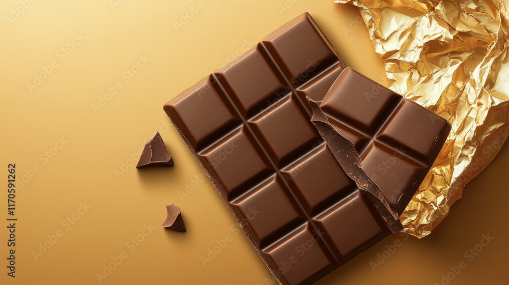 Conceptual illustration of chocolate bar with customizable branding space Conceptual illustration of chocolate bar with customizable branding space