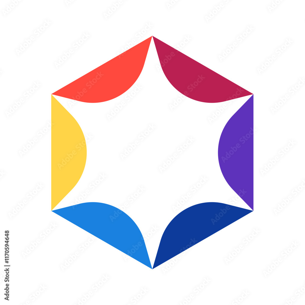 Obraz premium Star | Star color wheel | color wheel | Vibrant Color icons