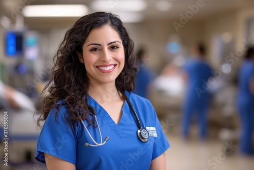 Free Download Healthcare Professional Smiling Hospital Portrait Clinical Setting Close-Up Medical Concept - GFXLoad