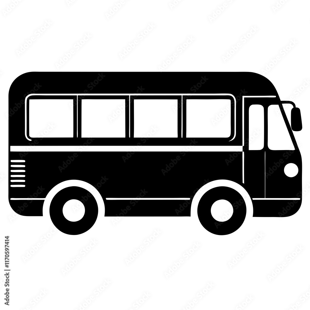 Electric Bus Silhouette Vector Art Electric Bus Silhouette Vector Art