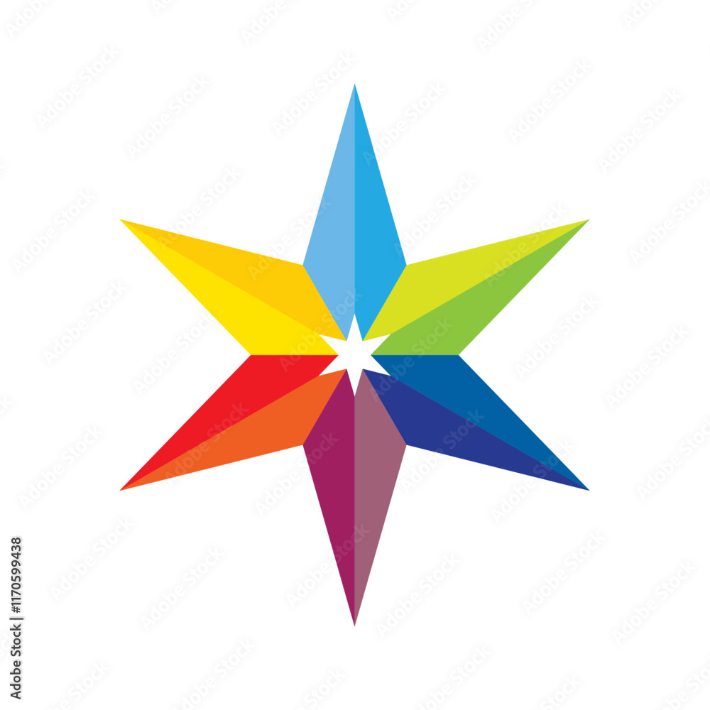 Fototapeta premium Star | Star color wheel | color wheel | Vibrant Color icons