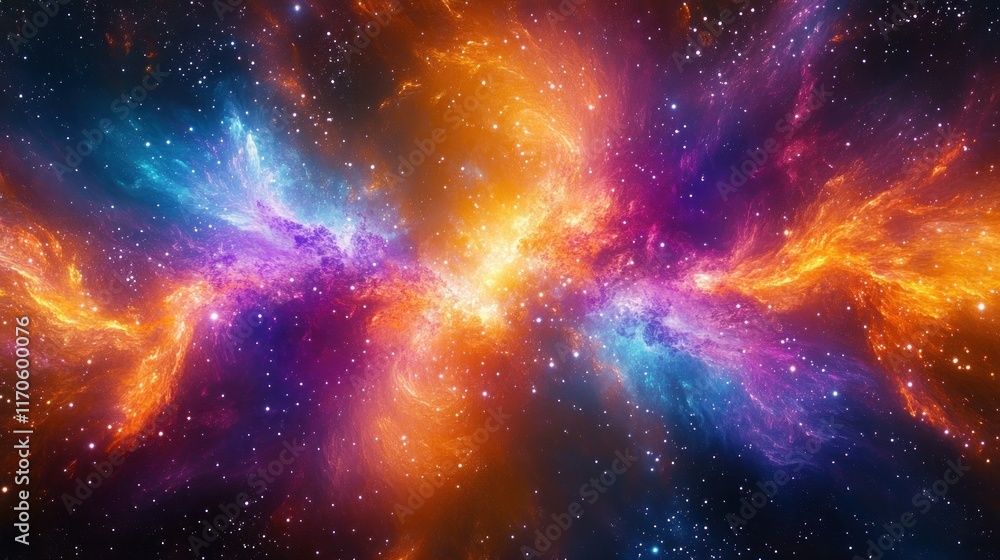 Cosmic Explosion of the Big Bang in Surreal Vibrant Colors Cosmic Explosion of the Big Bang in Surreal Vibrant Colors