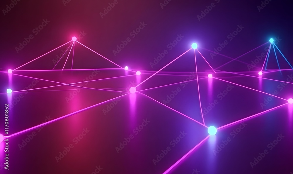 Abstract glowing network connection. Abstract glowing network connection.