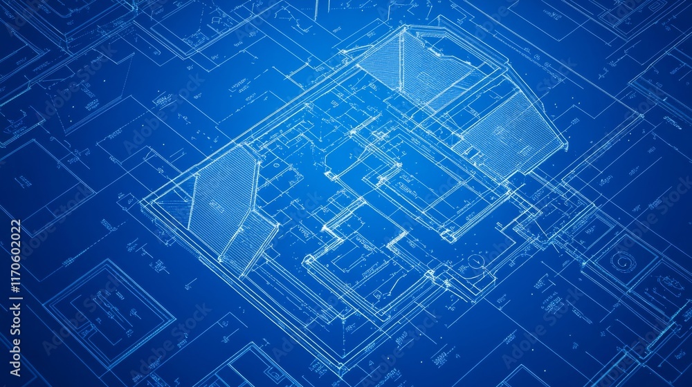 Urban 3D Blueprint Design in High Contrast Style Urban 3D Blueprint Design in High Contrast Style