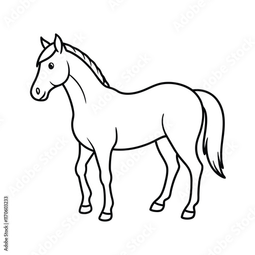 horse isolated on white background