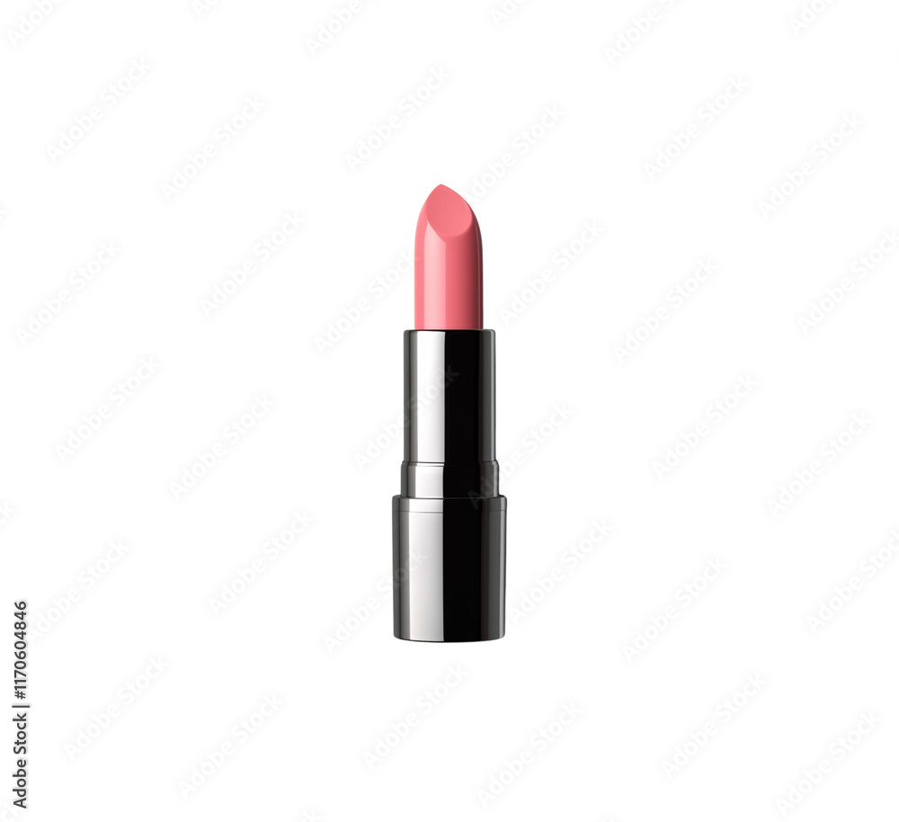 3D illustration of a pink lipstick with a black case. The design shows a bold and trendy take on beauty and cosmetic products. Isolated on transparent background, png 3D illustration of a pink lipstick with a black case. The design shows a bold and trendy take on beauty and cosmetic products. Isolated on transparent background, png
