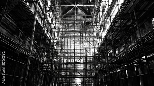 Wallpaper Mural Urban Formwork with Natural Lighting in High Contrast Torontodigital.ca