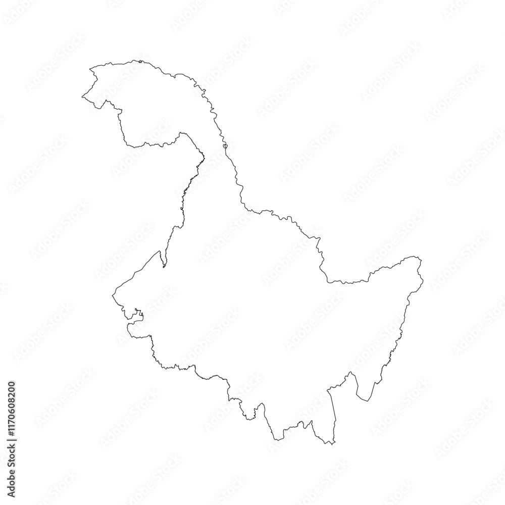 Fototapeta premium Heilongjiang province blank outline map