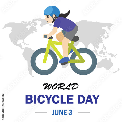 World bicycle day vector illustration. June 3