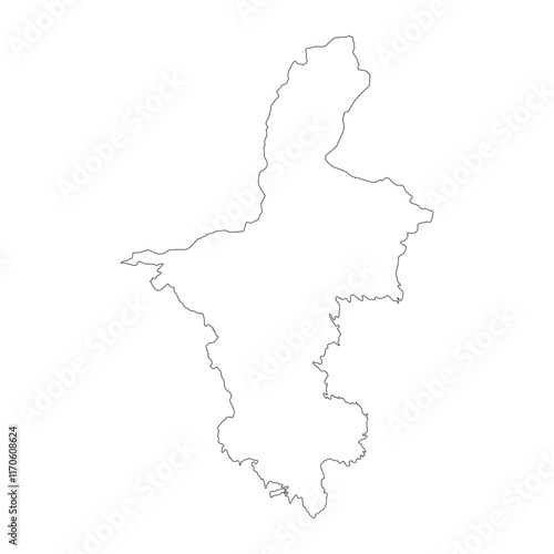 Ningxia Hui province blank outline map photo