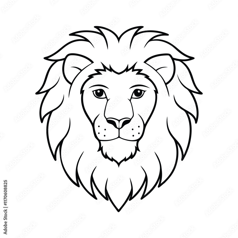 Lion head vector illustration with wild animal design featuring cartoon and tattoo style elements showing the majestic king of the jungle as a black silhouette and art symbol Lion head vector illustration with wild animal design featuring cartoon and tattoo style elements showing the majestic king of the jungle as a black silhouette and art symbol