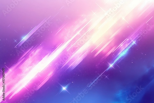 Shiny Pink and Blue Stripes Pop Abstract Background with Glitter and Motion photo